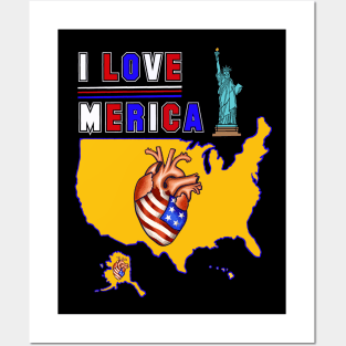 I love America Posters and Art